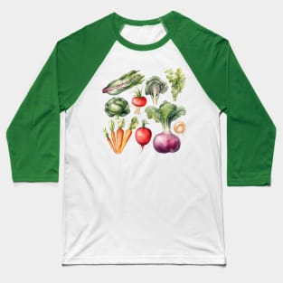 Aesthetic watercolor veggies Baseball T-Shirt